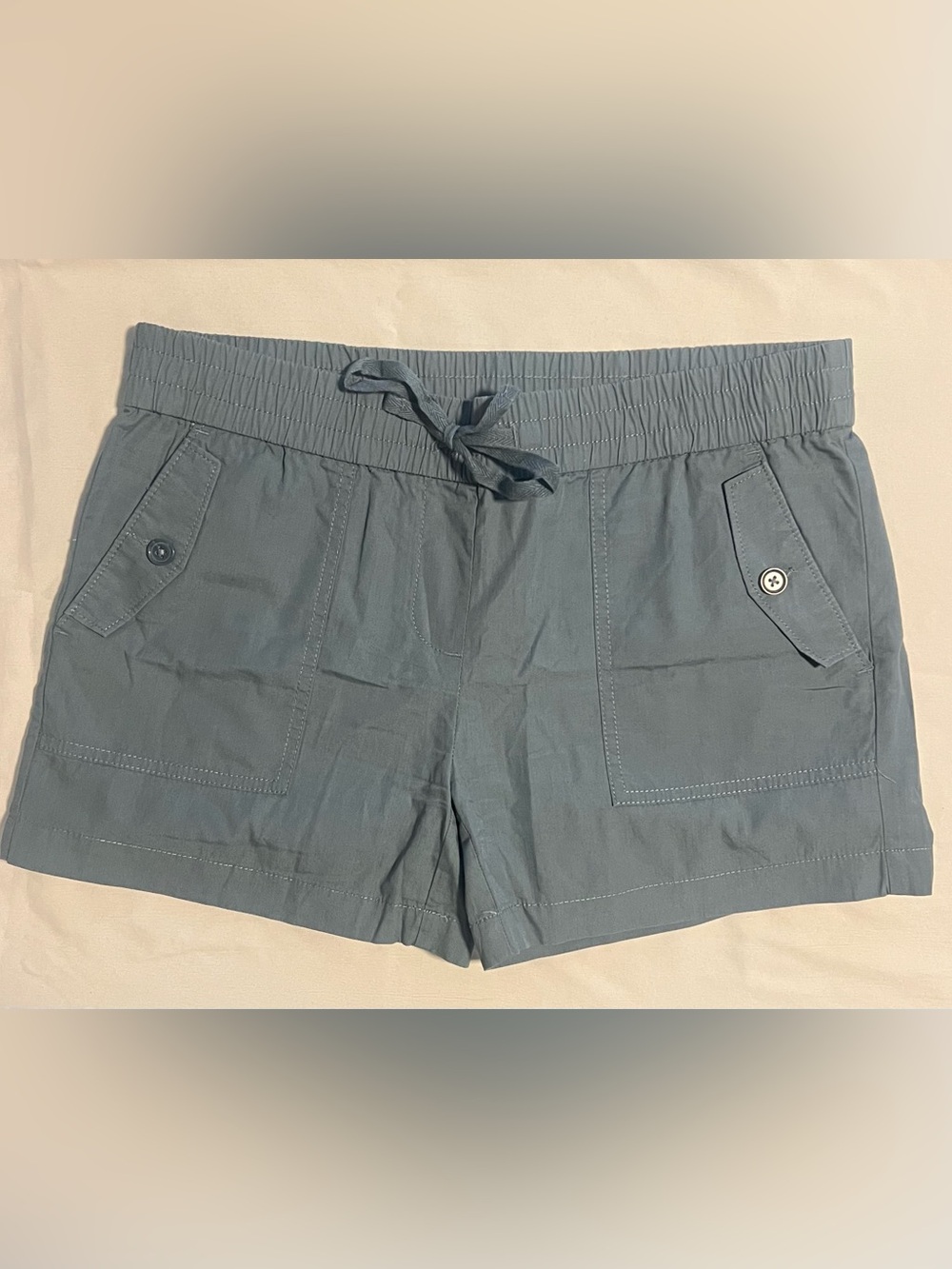 Men's Elastic-Waist Casual Shorts in Slate Blue
